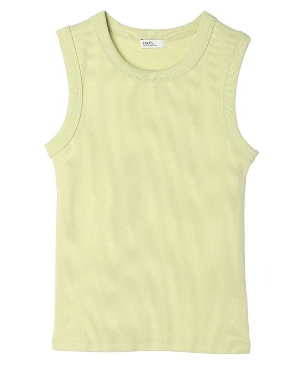 earth music&ecology リブタンクトップ Lime Green