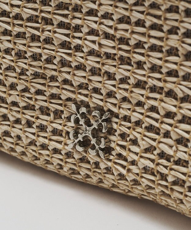 russet ナイロンラフィアスクエアマルチケース(Z-319) Ivory