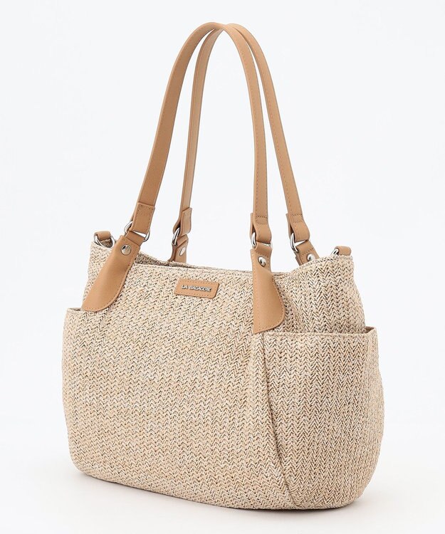 LA BAGAGERIE つまみハンドル　サマー2wayトートバッグ ベージュ