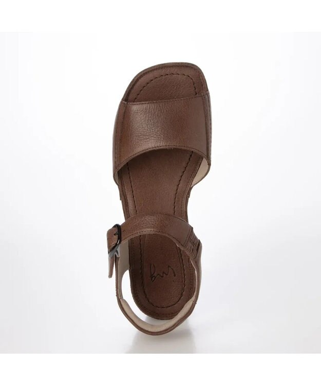 ing <ing>【WEB限定】【サスティナブル】ウエッジヒールレザーサンダル ダークブラウン