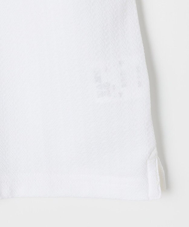 23区GOLF 【WOMEN】【UVケア】ストレッチタックジャガード 半袖シャツ 通気性に優れて涼やか！ ホワイト系