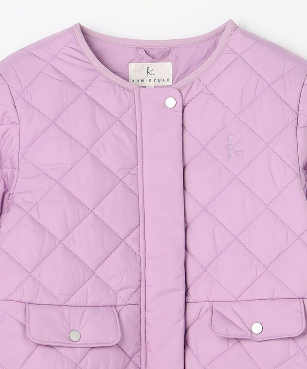 組曲 KIDS 【150-170㎝】マフラー付き中綿キルト アウター ラベンダー