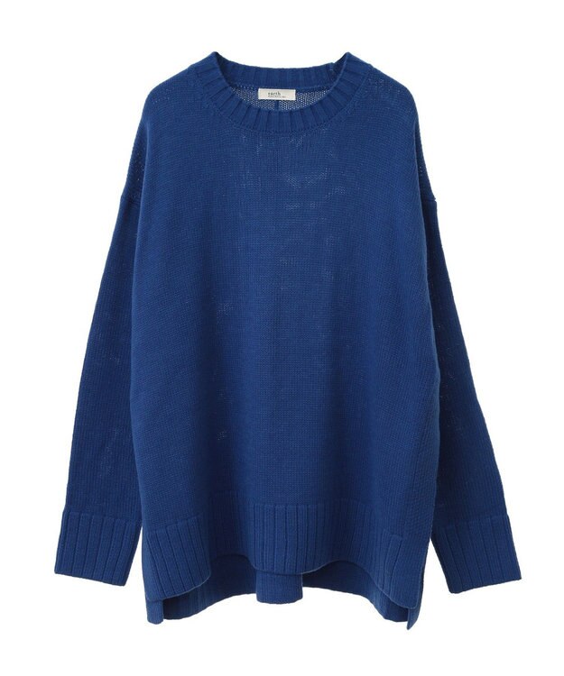 earth music&ecology ウォッシャブルスリットチュニック Blue