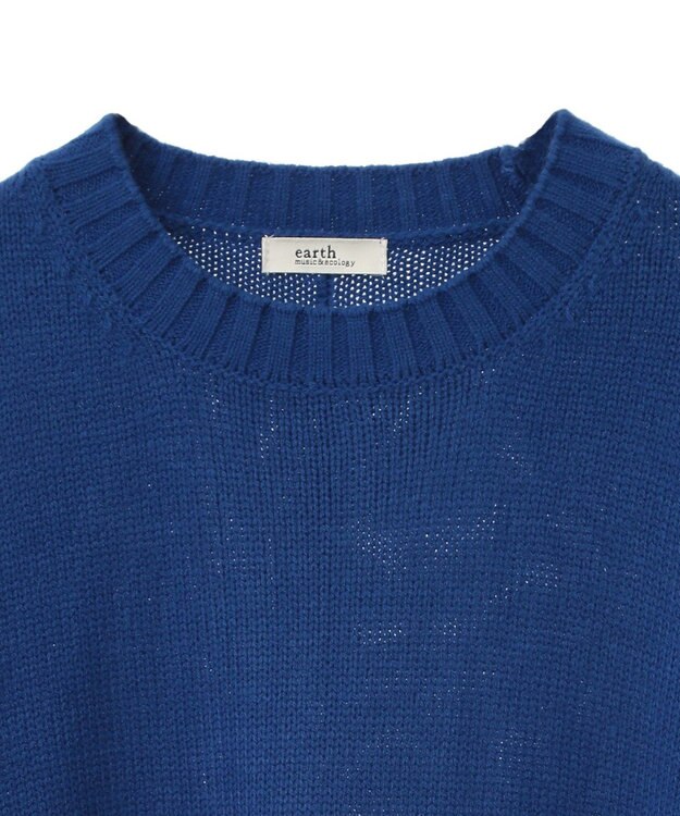 earth music&ecology ウォッシャブルスリットチュニック Blue
