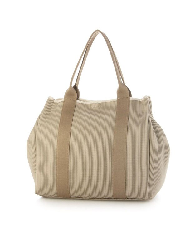 UNBILLION カシュカシュ cachecache / ジャガードニットスクエアビッグトート ベージュ