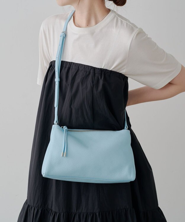 russet レザー2WAYショルダーバッグ(CE-1629) Sax