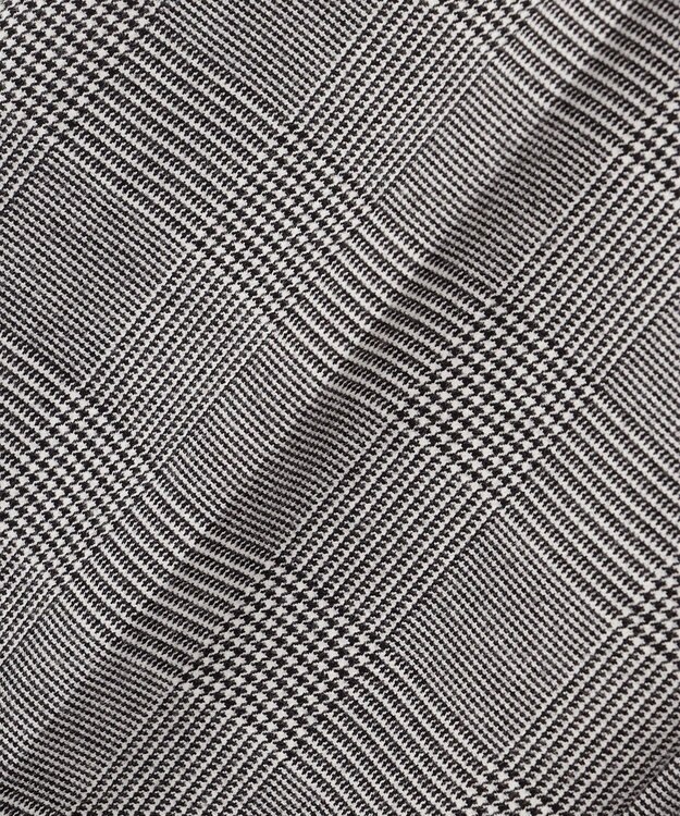 23区 【洗える】ウォームストレッチ チェック テーパード パンツ モノトーンチェック