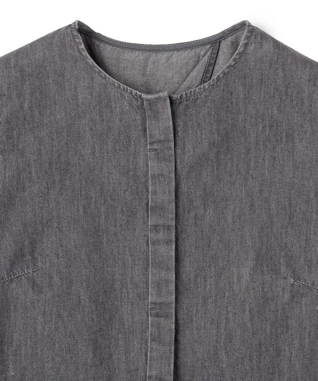 uncrave ライトデニム パフスリーブブラウス グレー