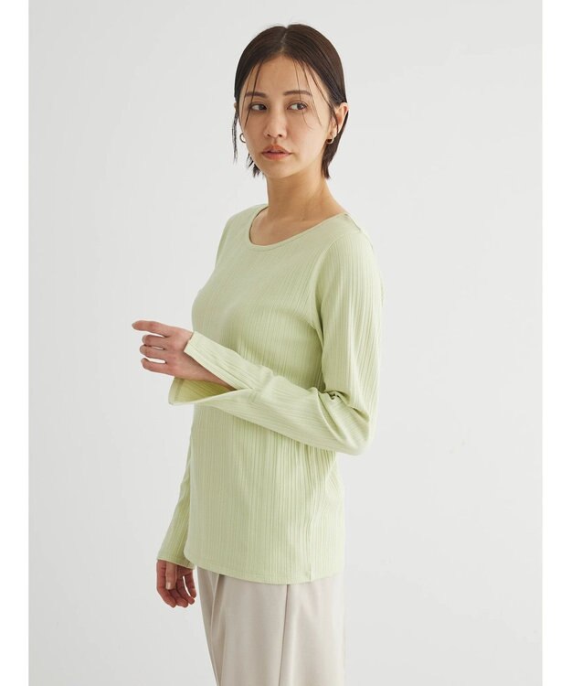 Green Parks 前後２ＷＡＹカットリブプルオーバー Lime Green