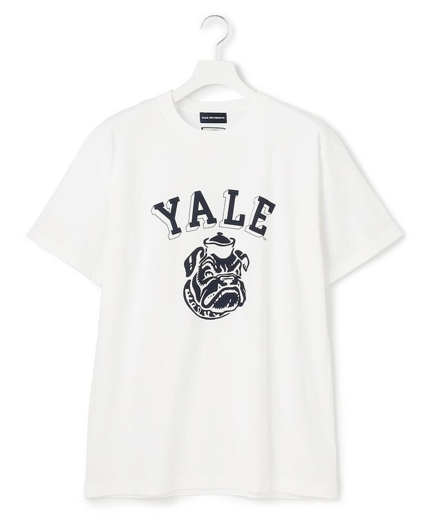 J.PRESS YORK STREET 【UNISEX】YALE ブルフェイス Tシャツ ホワイト系