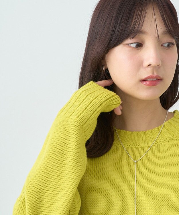 earth music&ecology ウォッシャブルスリットチュニック Yellow