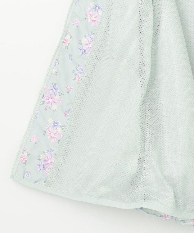 ANY KIDS 裾ペプラム 花柄 ブルゾン ミント系