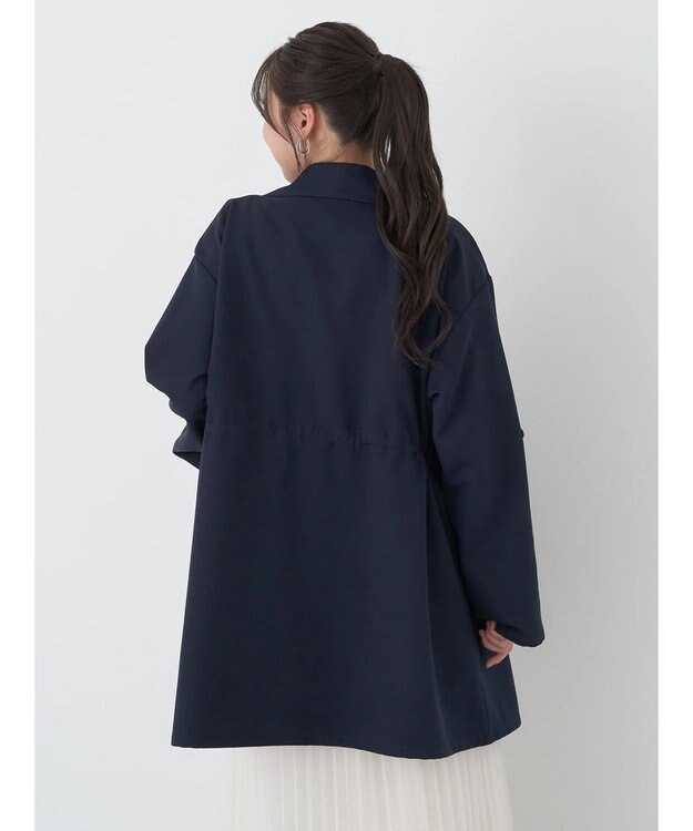 earth music&ecology ニュアンスビッグカラーコート Navy