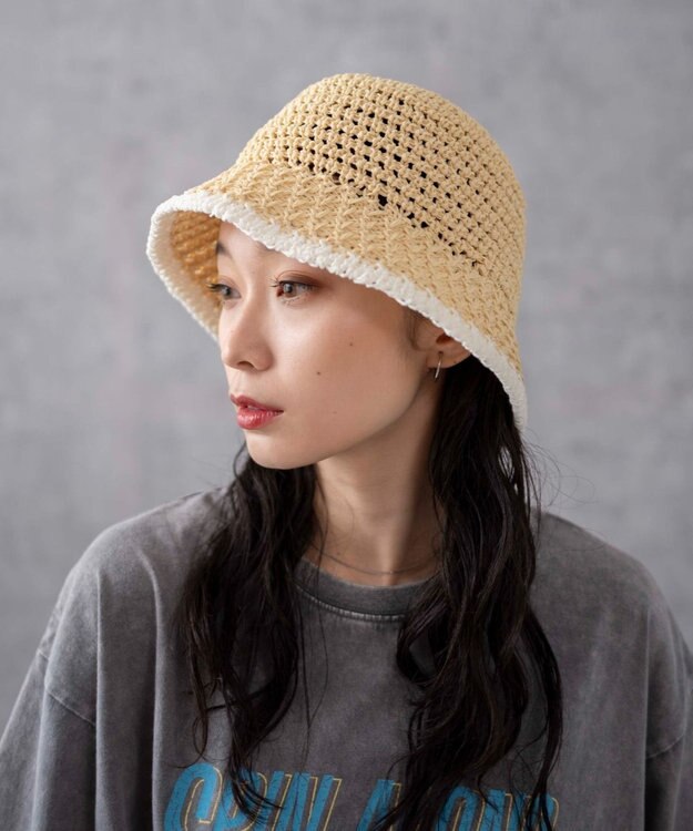 WEGO クロシェ編みハット 柄1