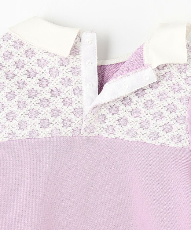 組曲 KIDS 【110-140㎝】レース トレーナー ラベンダー系