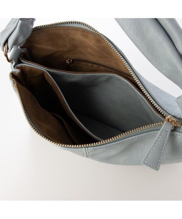 UNBILLION カシュカシュ cachecache / 結びハンドルスワローマチショルダー サックスブルー