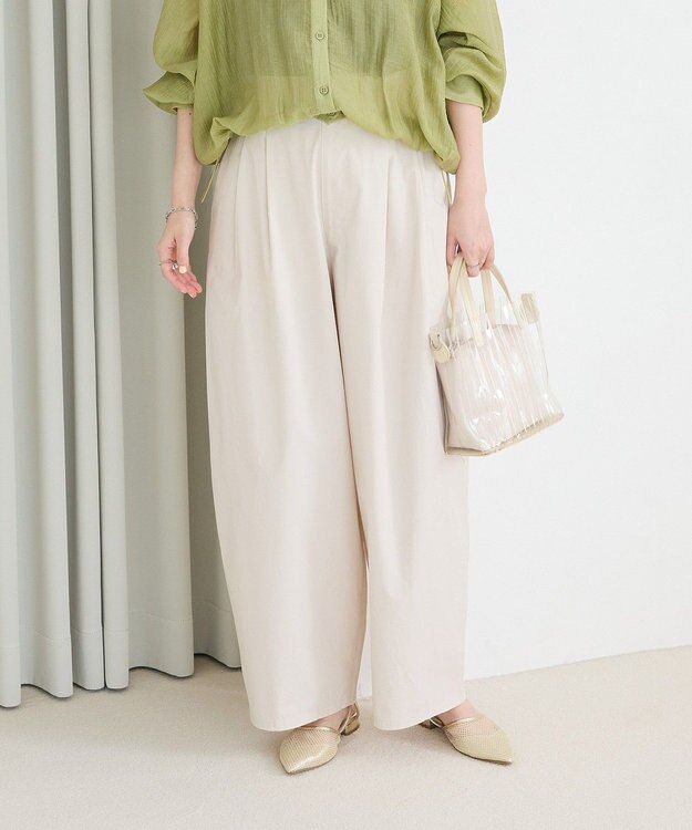 Green Parks ・ＥＬＥＮＣＡＲＥ　ＤＵＥ　コクーンタックパンツ Ivory