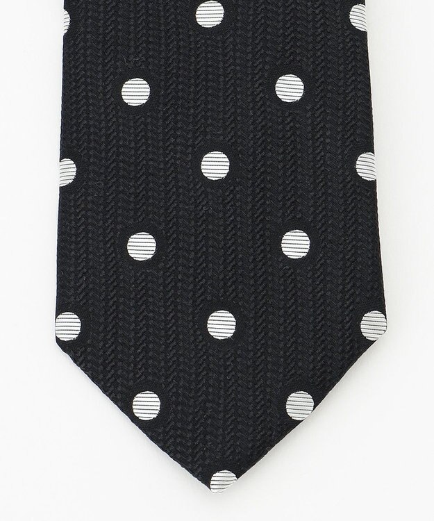 JOSEPH HOMME ヘリンボンドット　ネクタイ ブラック系7
