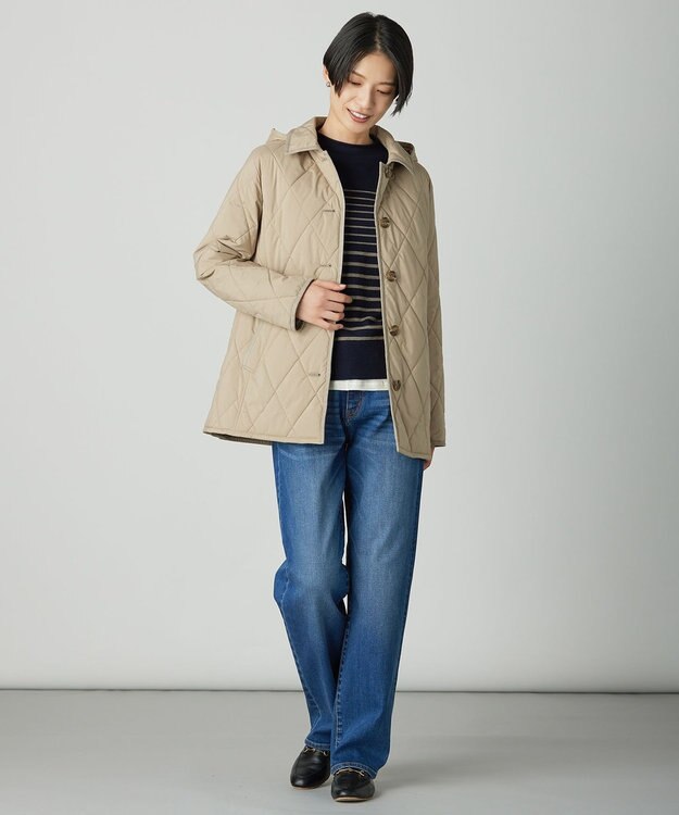 J.PRESS LADIES S 【2way】プレミアムBasic キルティング コート ベージュ系