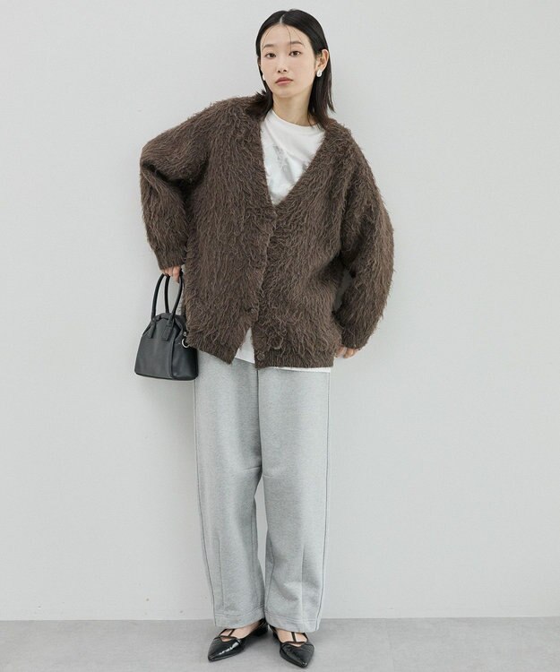 AMERICAN HOLIC カールシャギーカーディガン Brown