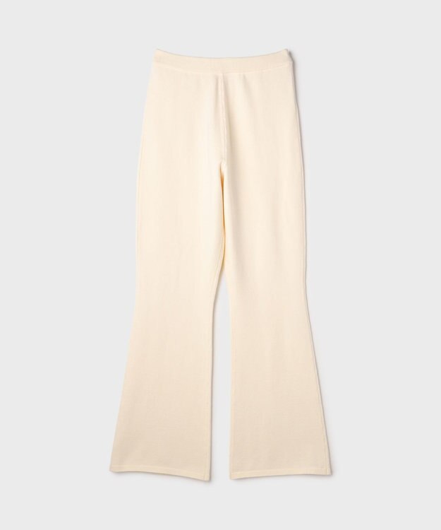 GRACE CONTINENTAL スウェットライクニットパンツ ホワイト