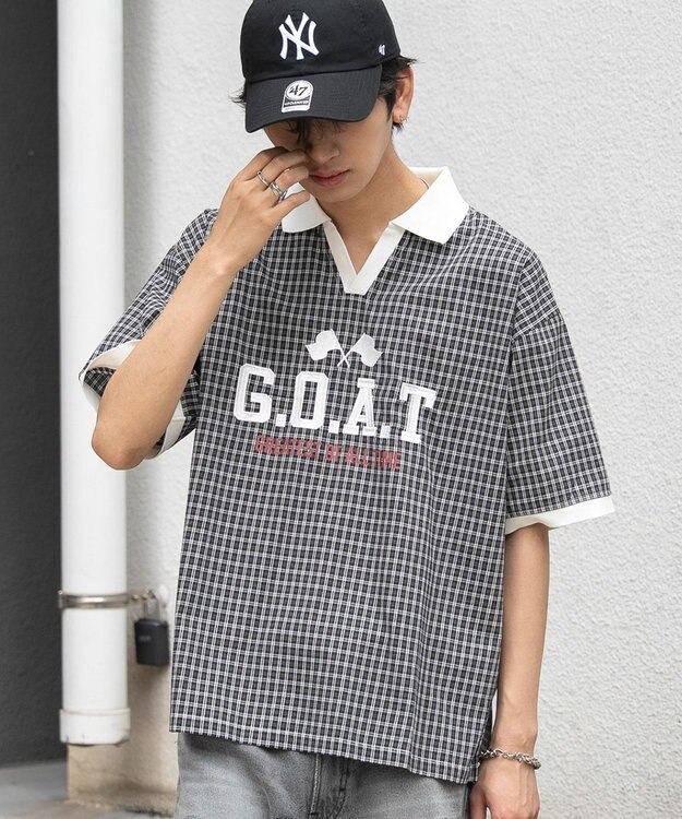 WEGO 【ユニセックス着用ITEM】チェックゲームシャツ ブラックチェック1