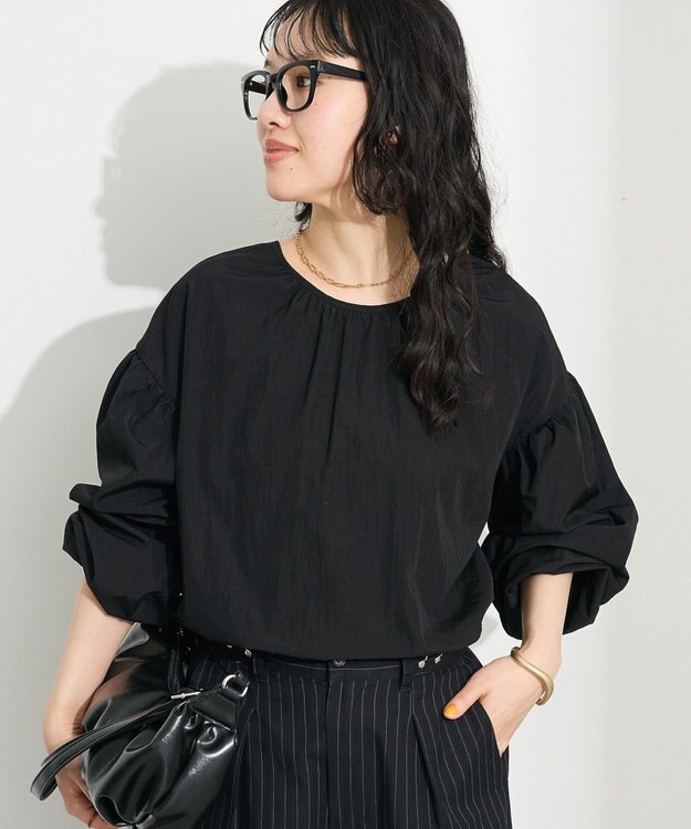 CRAFT STANDARD BOUTIQUE ボリュームスリーブブラウス Black