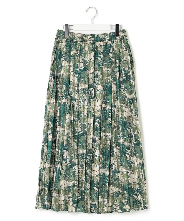 J.PRESS YORK STREET 【WOMEN】ペイントプリントスカート グリーン系5