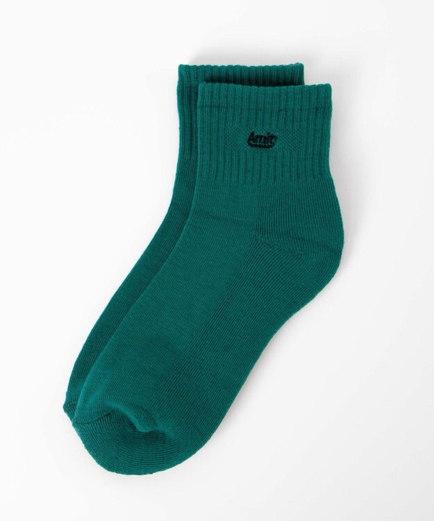 WEGO Amity刺繍アンクルパイルソックス グリーン
