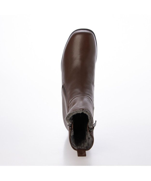 ing 【WEB限定】ダブルファスナーショートブーツ ダークブラウン