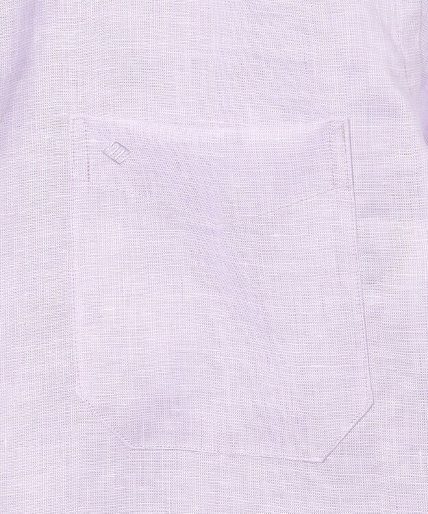 JOSEPH ABBOUD 【キングサイズ・麻100％・軽い・涼しい】 モイスチャーリネン半袖 シャツ ふじ色系