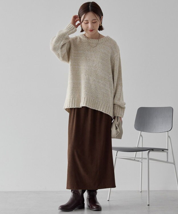 AMERICAN HOLIC カットコーデュロイスカート Brown