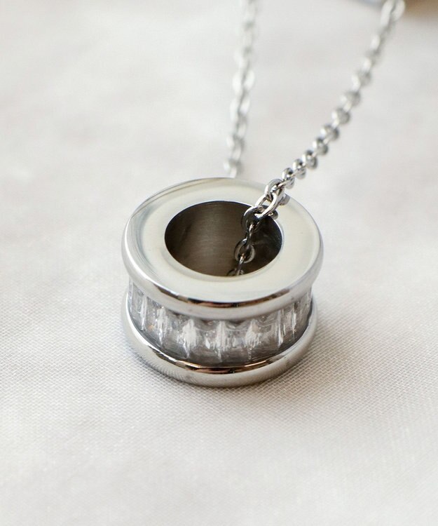 Tiaclasse ガラスサークルネックレス シルバー