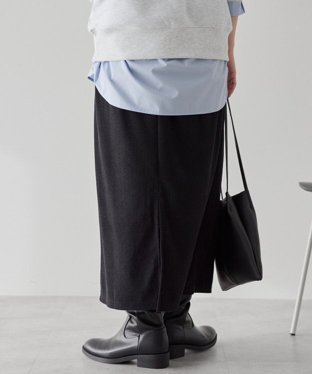 AMERICAN HOLIC カットコーデュロイスカート Black