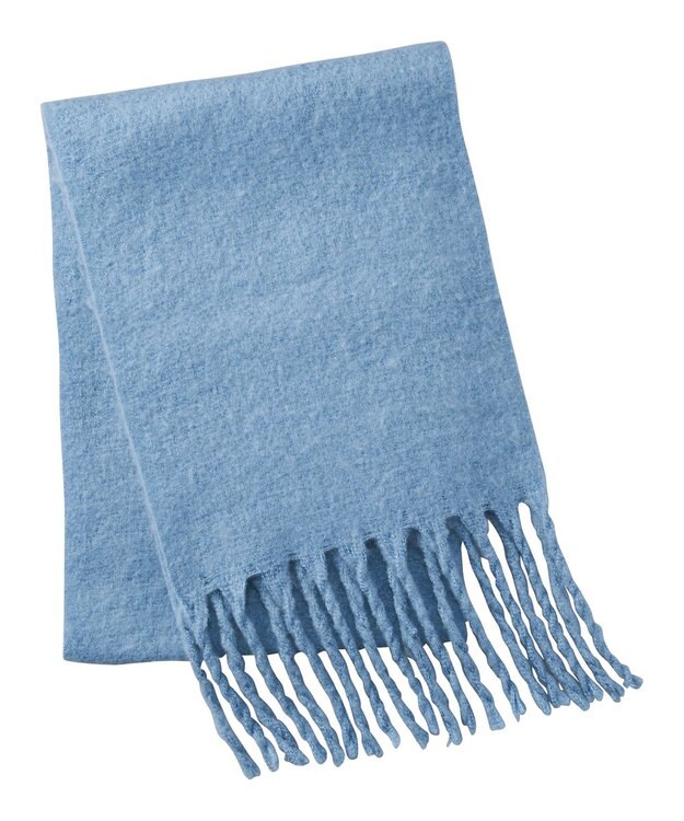 MOONBAT 【洗える】estaa ボリュームマフラー ターコイズブルー