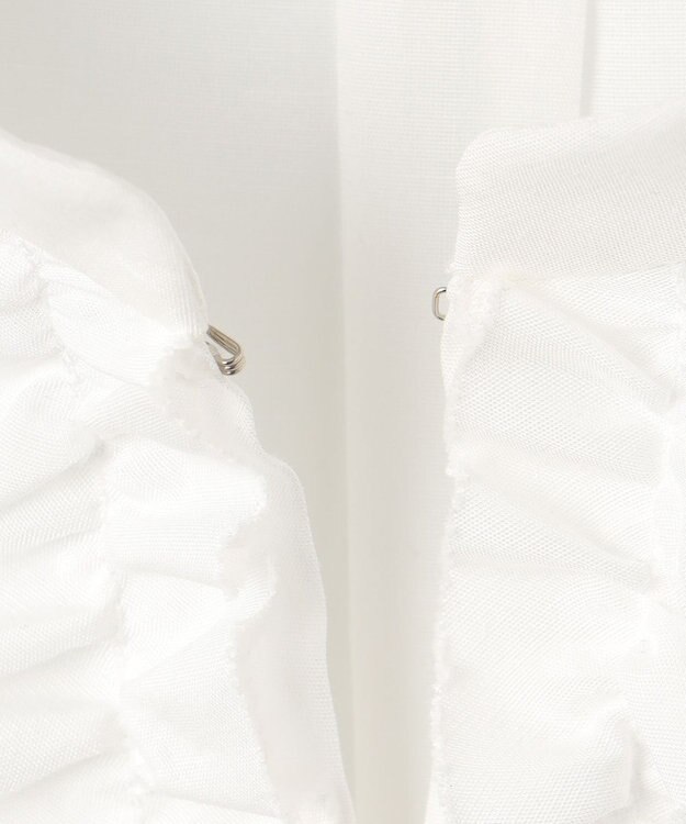 自由区 【洗える】ソフトリネンフリルディティール ブラウス オフ