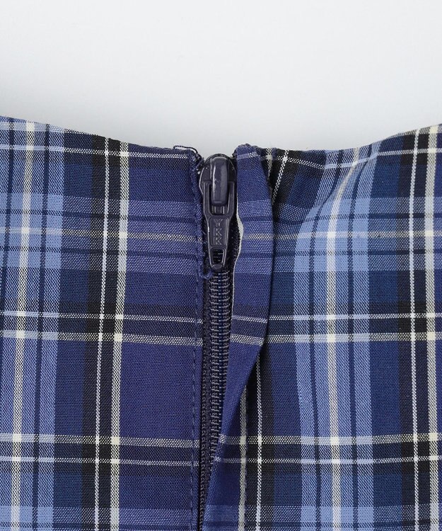 組曲 KIDS 【150-160㎝】チェック ワンピース ネイビー系5