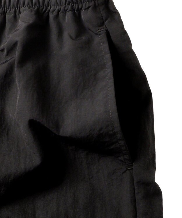 WEGO 【速乾/ウエストゴム/SMLサイズ】ナイロンイージーショーツ ブラック