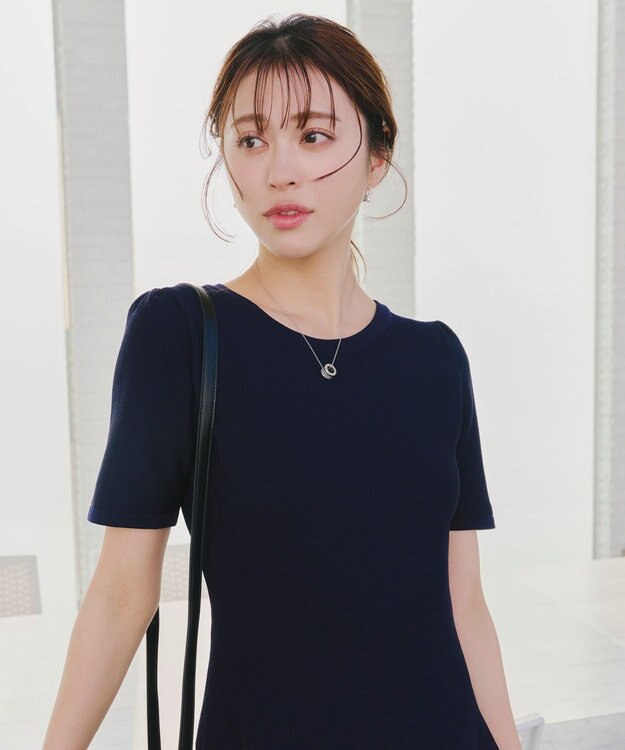 Tiaclasse ガラスサークルネックレス シルバー