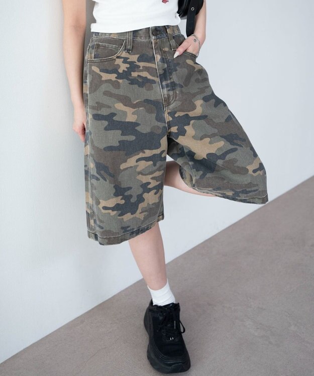 WEGO デニムハーフパンツ 柄1