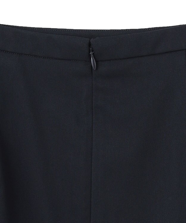 ICB 【洗える】37.5TRストレッチ ラップ風スカート ネイビー系