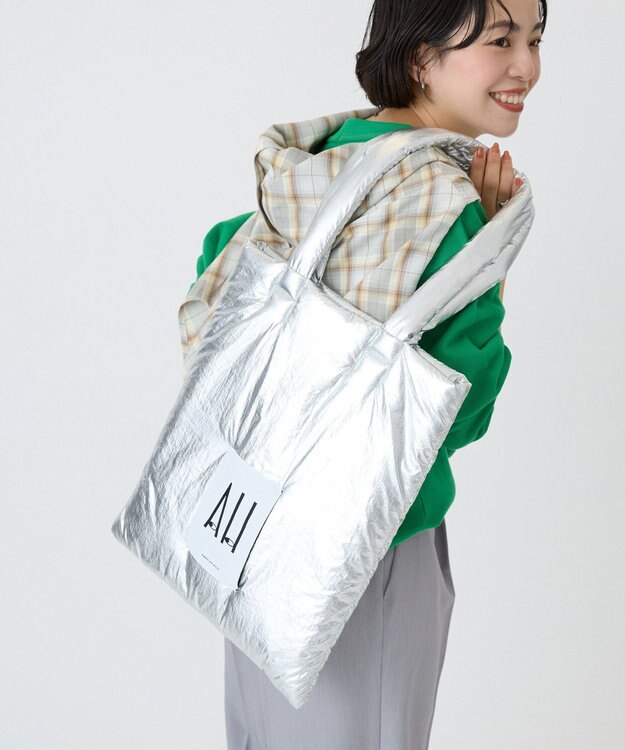 AMERICAN HOLIC パテッドホリホリトートバッグ Silver