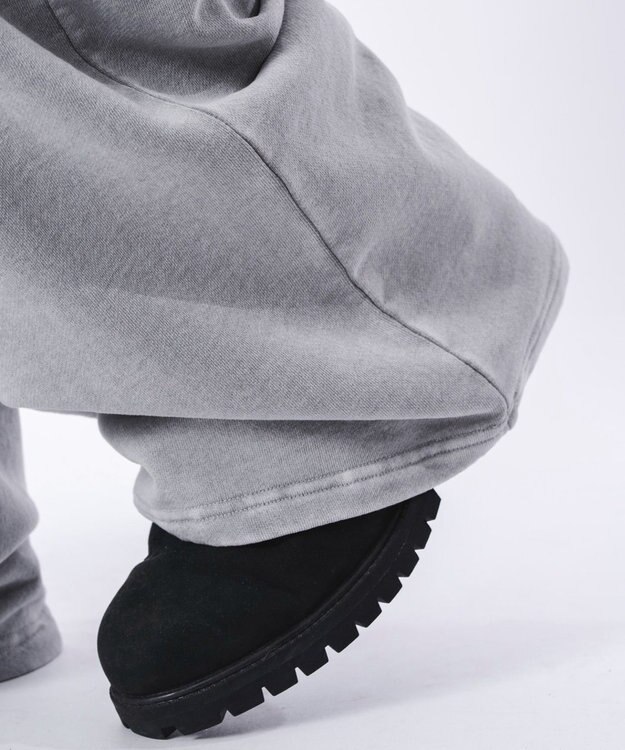 WEGO 【ウエストゴム/ユニセックス着用ITEM】ブリーチハトメスウェットパンツ グレー