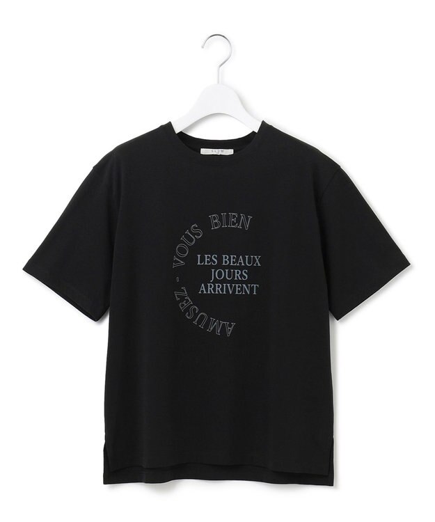 23区 【SLOW/一部店舗限定】エフォートレス プリントTシャツ ブラック系