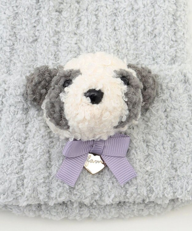 ANY KIDS 立体 アニマル ニット キャップ グレー×パンダ