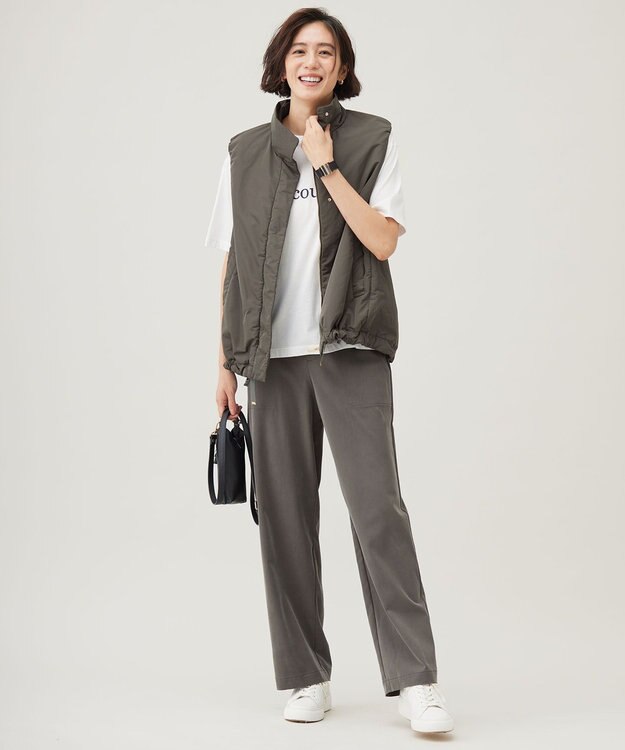 自由区 S 【洗える】ソフトレーヨンツイルベイカー パンツ アッシュ