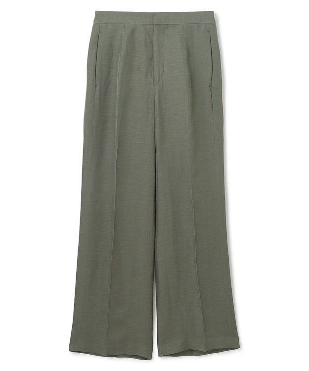 BEIGE， 【洗える】BERNARD / リネンストレートフルレングスパンツ Olive