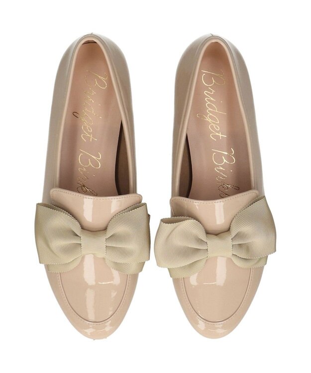 Bridget Birkin 【Bridget Birkin】ラウンドリボンローファー ベージュエナメル