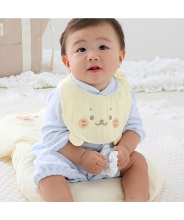 Mother garden しろたん 顔ぼん ガーゼスタイ 6重ガーゼ -