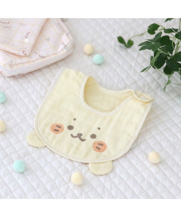 Mother garden しろたん 顔ぼん ガーゼスタイ 6重ガーゼ -